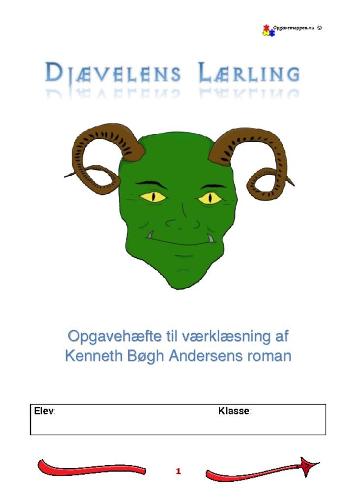 thumbnail of Djævelens Lærling – Opgaver – Værklæsning – Kenneth Bøgh Andersen – opgavemappen.nu