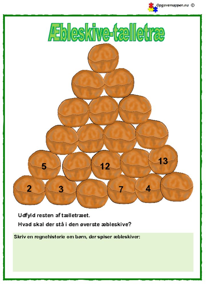thumbnail of Matematik -jul – æbleskive -tælletræ – opgavemappen.nu