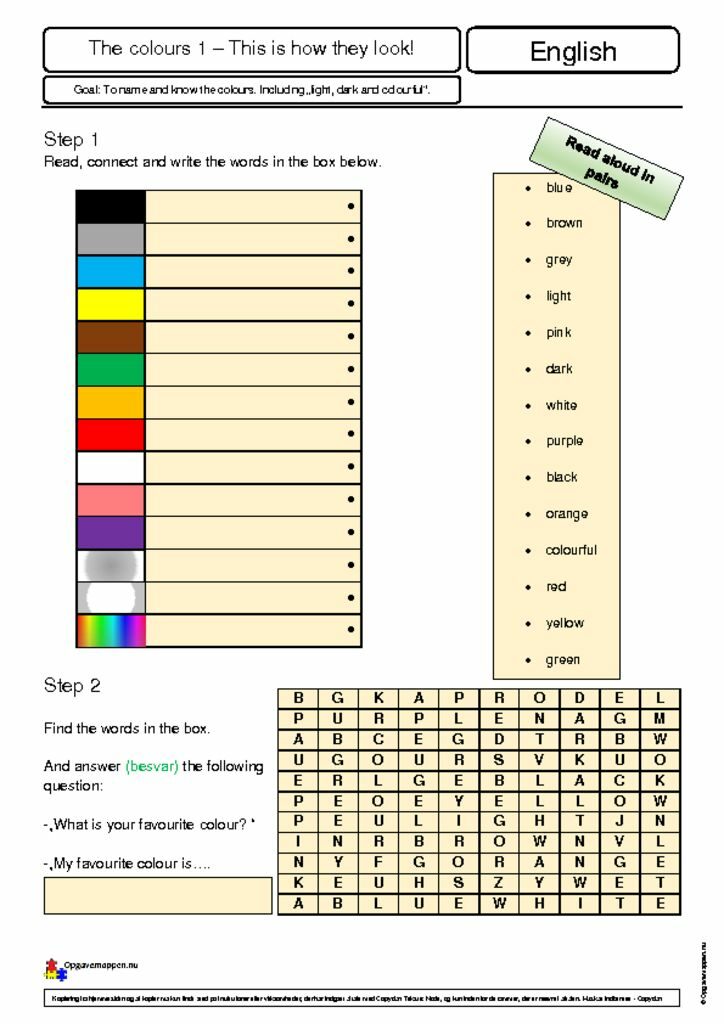 thumbnail of The Colours – naming and knowing – Opgavemappen.nu
