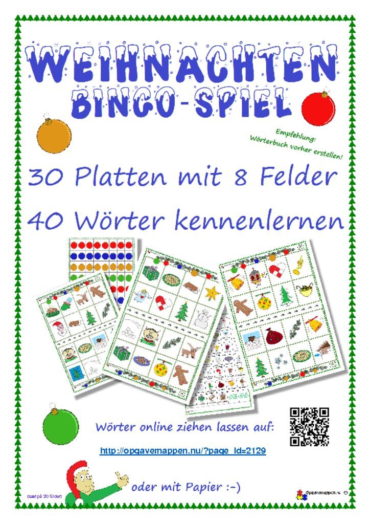 thumbnail of Tysk -jul – weihnachten – bingo spiel – spil – opgavemappen.nu 1.0