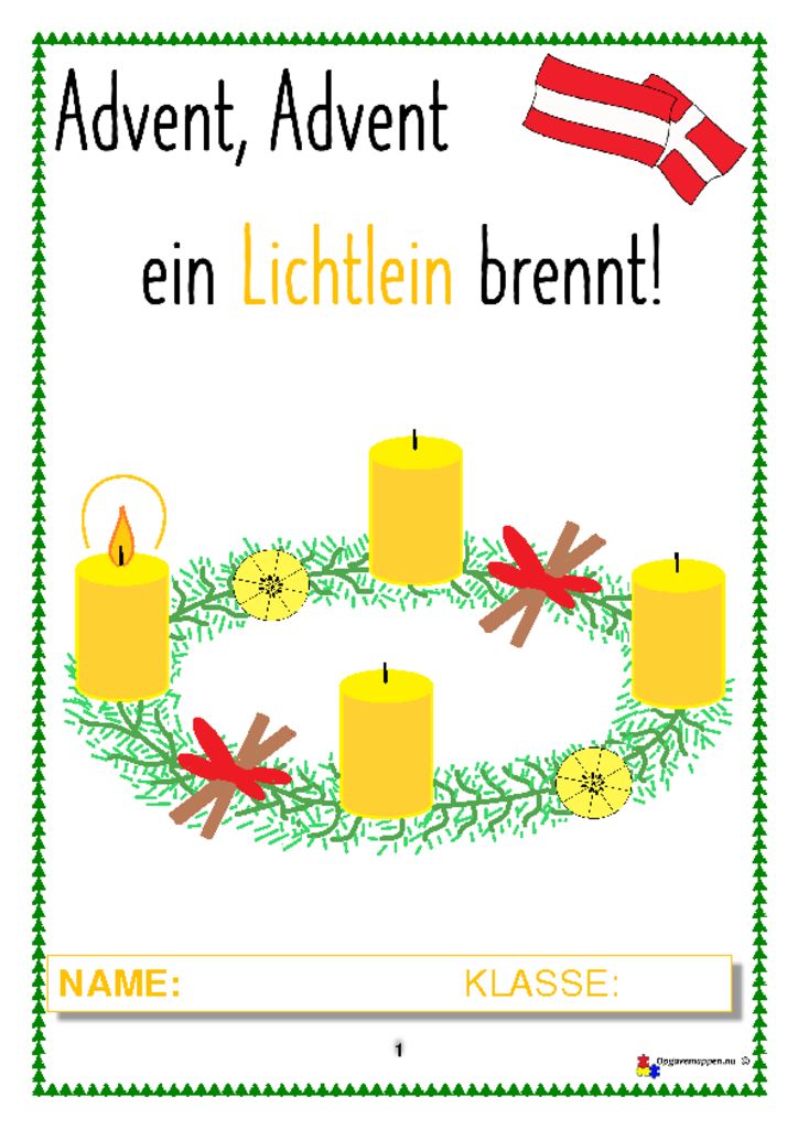 thumbnail of Tysk – Jul – advent advent – 8 sider – Themaheft – weihnachten – Österreich – DaF – opgavemappen.nu 2.4
